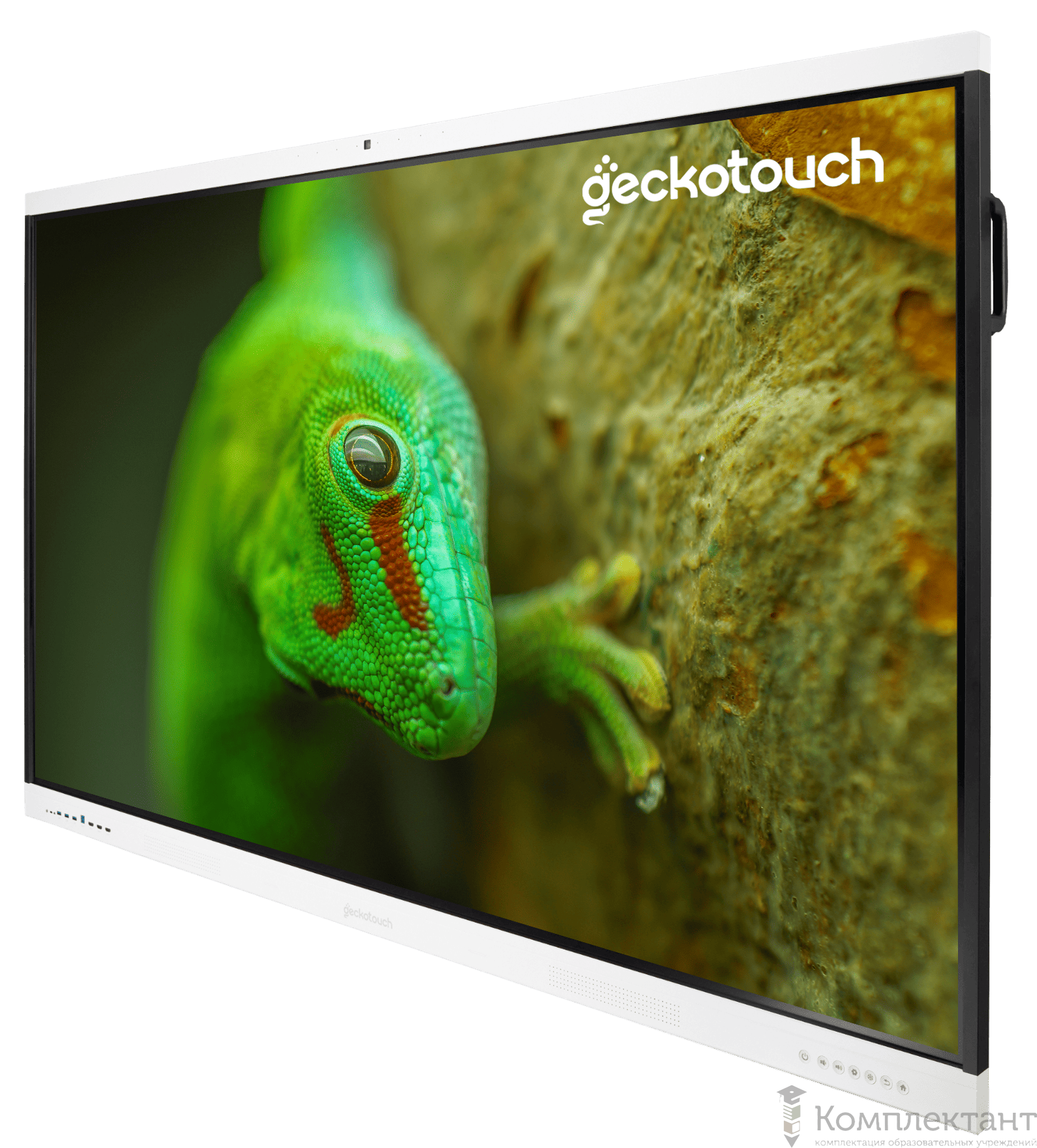 Интерактивная панель для школы Минпромторг Geckotouch 75RT c мобильной стойкой
