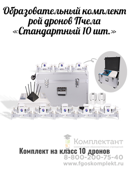 Образовательный комплект рой дронов Пчела. Комплект на класс 10 дронов.